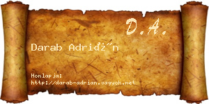 Darab Adrián névjegykártya